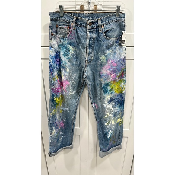 Levi's Saks Fifth Avenue Artist Painter Jeans Size 29 Medium Wash Women - Picture 1 of 7